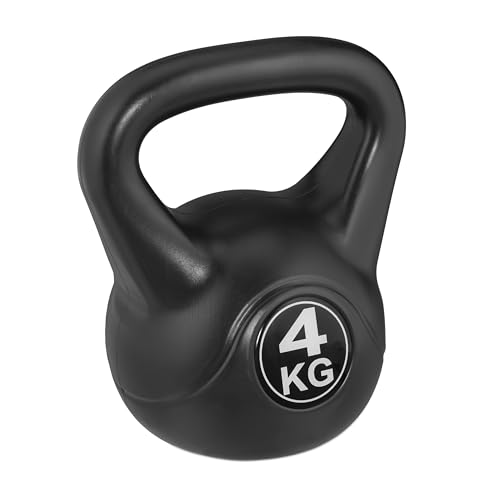 Relaxdays Kettlebell, 4kg Sand-Filled Dumbbell, Plastic... - Sports & Fitness Amazon Royaume-Uni à 24.21€