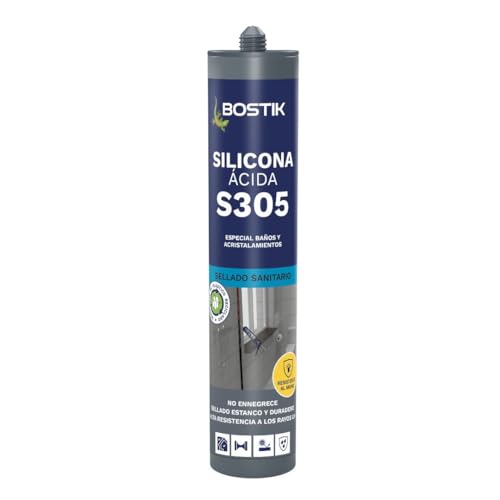 BOSTIK S305 SILICONA ÁCIDA Blanco, Especial Baños y... - Auto & Moto en promo à 4.95€