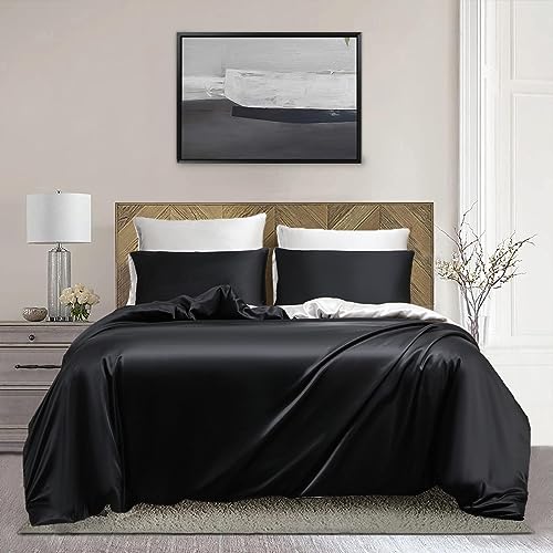 Damier Bettwäsche 135x200cm 4 teilig Satin Glänzend Schwarz... - Maison & Cuisine Amazon Allemagne à 32.06€