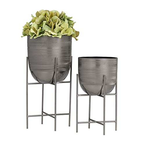 Deco 79 080978 Pot de Fleurs décoratif Moderne en métal... - Jardin & Extérieur en promo à 20.79€