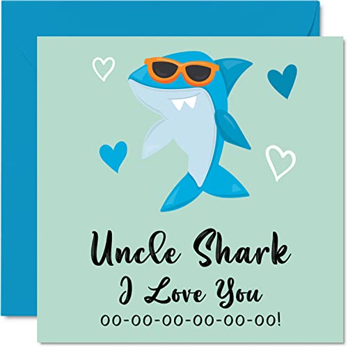 Stuff4 Tarjetas de cumpleaños para tío, tío, tiburón... - Amazon Espagne à 4.30€
