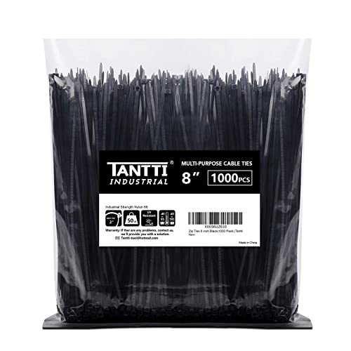 Zip Ties 8 inch Black Zip Ties 1000 Pack, Wire Ties with... - Maison & Cuisine Amazon Royaume-Uni à 12.29€