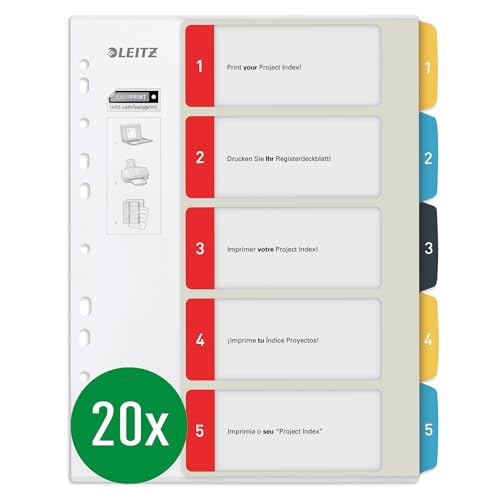 Leitz Cosy Series 12400000 Lot de 20 intercalaires... - Fournitures Bureau Amazon France à 50.08€