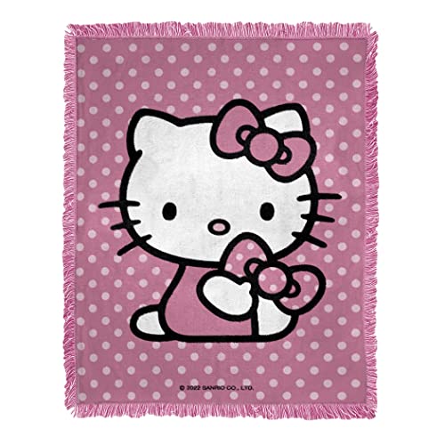 Northwest Plaid Jacquard tissé Hello Kitty à Pois 117 x 152... en promo à 21,96€ (-61%) sur Amazon FR