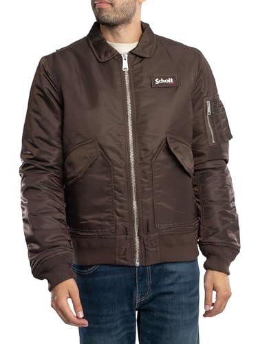 Schott NYC 210100RS Blouson Mixte, DARK BROWN, S - Mode & Vêtements Amazon France à 70.27€