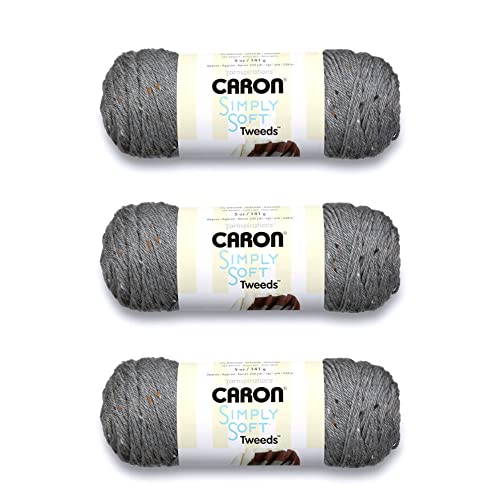 Caron Simply Soft Lot de 3 paquets de fil à tricoter gris... - Auto & Moto Amazon France à 23.47€