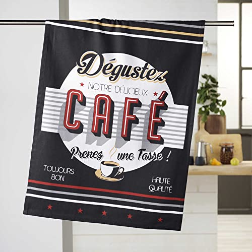 Douceur d'Intérieur, Torchon (50 x 70 cm) Degustez, Coton... - Auto & Motorcycle Amazon France à 2.50€