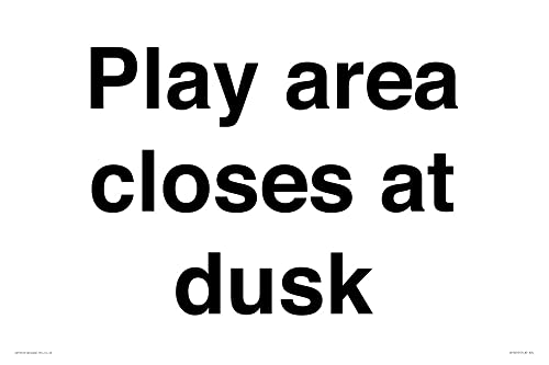 Area giochi chiude al crepuscolo Cartello - 600x400mm - A2L - Auto & Motorcycle Amazon Italy à 27.39€