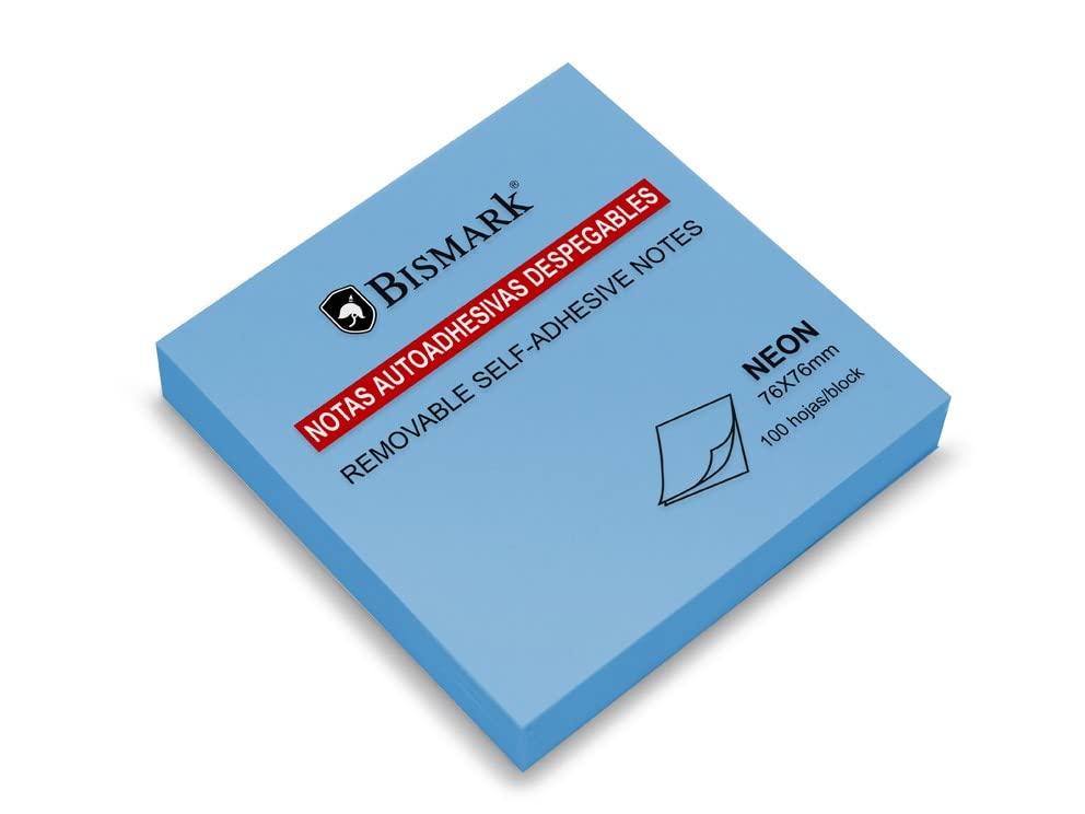 TACO ADHESIVO NEON 76x76 mm.AZUL - Fournitures Bureau Amazon Espagne à 0.83€