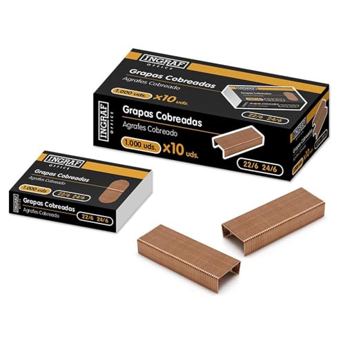 INGRAF OFFICE Agrafes n°22/6 cuivrées en promo à 4,29€ (-59%) sur Amazon FR