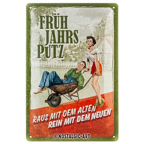 Nostalgic-Art Retro Tin Sign Spring Cleaning - Gift Idea... - Maison & Cuisine Amazon Royaume-Uni à 9.01€