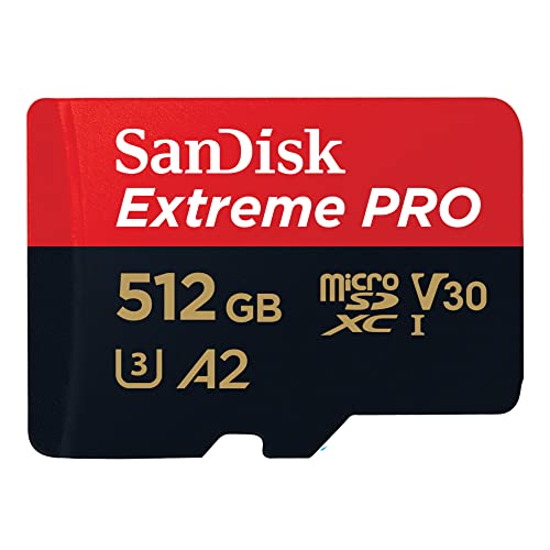 SanDisk 512GB Extreme PRO microSDXC card + RescuePro... - High-Tech & Électronique Amazon Royaume-Uni à 104.90€