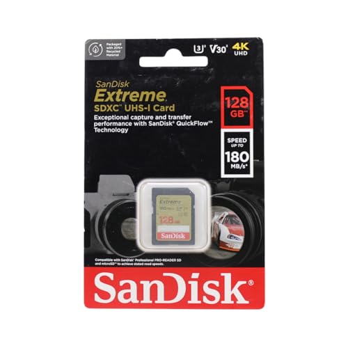 SanDisk 128GB Extreme SDXC card, SD card up to 180MB/s, V30... - High-Tech & Électronique en promo à 34.83€