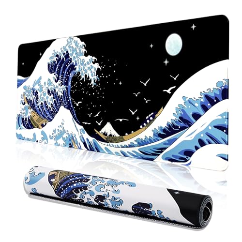 XXXL Large Gaming Laptop Mouse Pad, Sea Wave Big Desk Pads... - High-Tech & Électronique Amazon Royaume-Uni à 1.00€