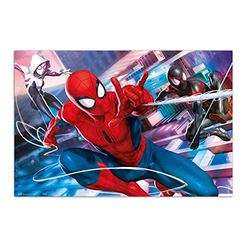 Grupo Erik Marvel Poster - Marvel Spiderman Peter, Miles &... - Home & Kitchen Amazon Germany à 6.95€