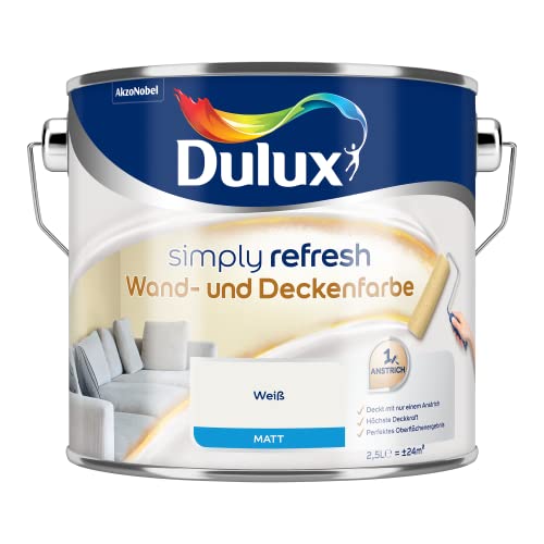 Dulux Simply Refresh Wand- und Deckenfarbe - Weiß - 2,5... - Maison & Cuisine Amazon Allemagne à 25.00€