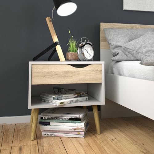 Dmora Table de Chevet à Un tiroir et Un Compartiment de... en promo à 74,99€ (-51%) sur Amazon FR