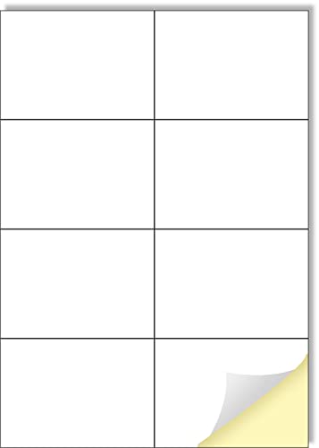 Creavvee 8 Label per Sheet, 25 A4 Sheets, Printable White... - Maison & Cuisine en promo à 2.64€