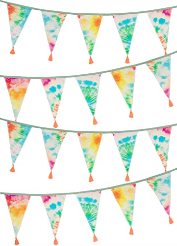 Talking Tables Tie Dye Rainbow Fabric Bunting with Tassels... - Maison & Cuisine Amazon Allemagne à 17.25€