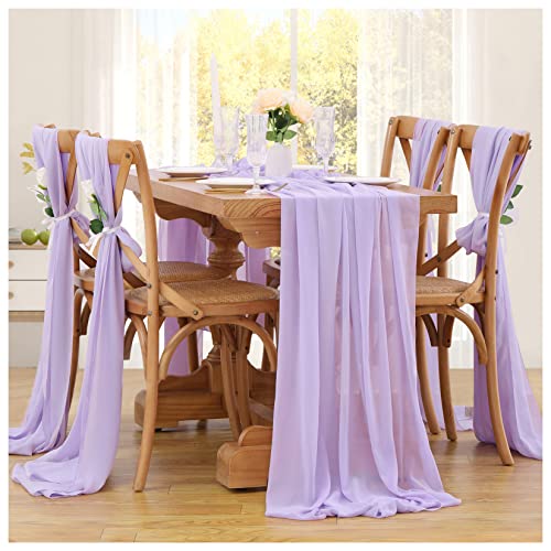 SoarDream 10 Fuß Chiffon Tischläufer 10 Stück Hellviolett... - Maison & Cuisine Amazon Allemagne à 28.14€