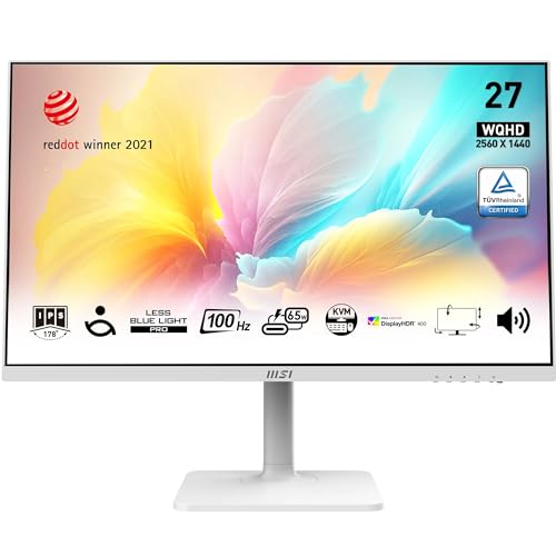 MSI Modern MD272QXPW Monitor PC 68,6 cm [27] 2560 x 1440... - High-Tech & Électronique Amazon Italie à 186.76€