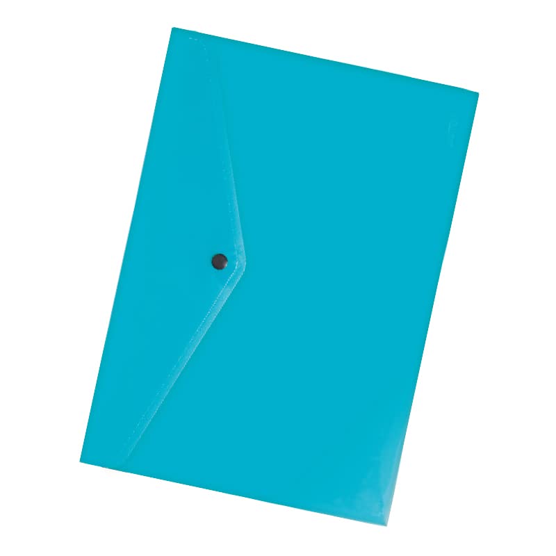 Cartella tipo busta (chiusura a bottone) azzurro FACTIS® - Auto & Moto en promo à 3.32€