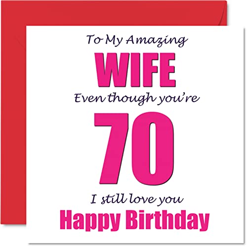 Funny 70th Birthday Cards for Wife - 70 I Still Love You... - High-Tech & Électronique Amazon Royaume-Uni à 1.99€