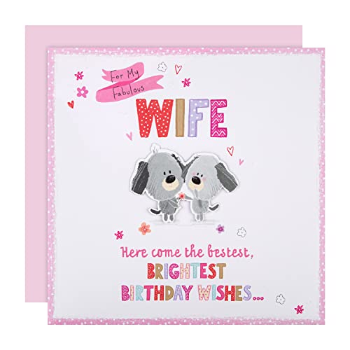 Hallmark Large Birthday Card for Wife - Cute 'Scruffles'... - Auto & Motorcycle Amazon UK à 4.92€