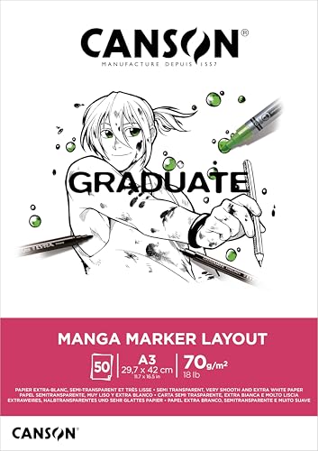Canson Manga Layout Bloc Encolado A3 50 hojas Extraliso 70g - Amazon Espagne à 6.23€