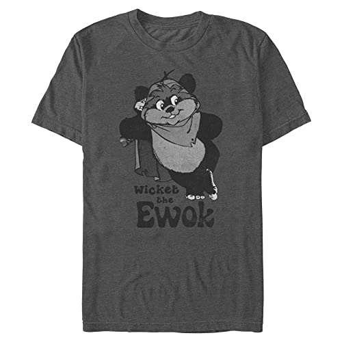 Star Wars Wicket The Ewok Camiseta, Negro, 4XL para Hombre - Mode & Vêtements en promo à 29.61€