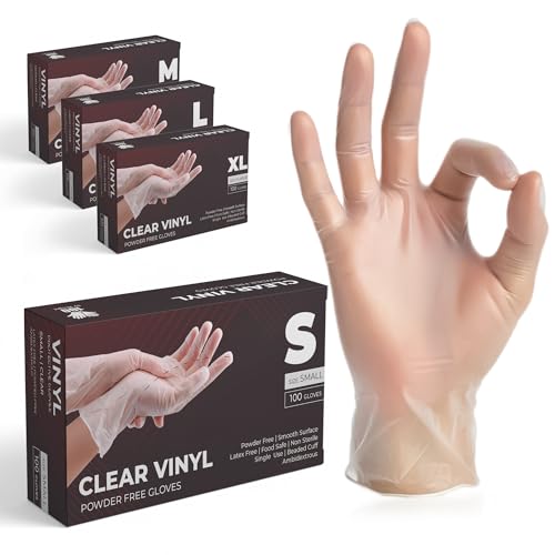 K-MART Gants jetables, en vinyle transparent, jetables, non... - Maison & Cuisine Amazon France à 4.99€