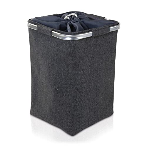 möve Tweed Panier à Linge en Tweed avec Housse Gris foncé - Maison & Cuisine Amazon France à 38.82€