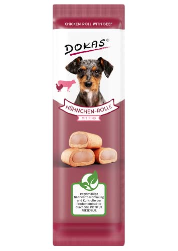 DOKAS - Rouleau de poulet au bœuf 1 paquet (1 x 10 g) en promo à 5,55€ (-90%) sur Amazon FR