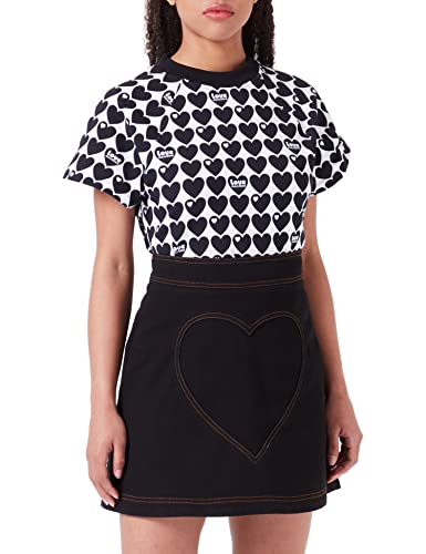 Love Moschino Minisirt with Maxi Stitched Heart Mini Gonna... - Amazon Italie à 33.79€