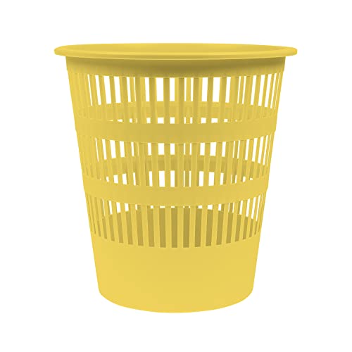 DONAU D307-11 Waste Paper Basket, 12 Litres, Yellow Pastel... - Amazon Royaume-Uni à 13.07€
