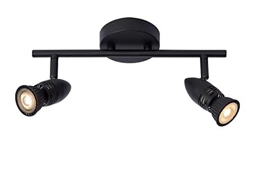 LUCIDE CARO - Spot plafond - 2xGU10 - Noir - Maison & Cuisine Amazon France à 19.95€