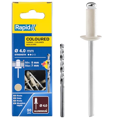 Rapid Blindnieten Aluminium Cremeweiß Ø 4mm, 5-7mm... - DIY & Tools Amazon Germany à 3.61€