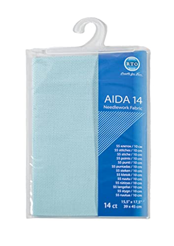 Mouldmaster Aida-Stoff, Fadenzahl 14, Hellblau, 39 x 45 cm - Maison & Cuisine Amazon Allemagne à 10.15€