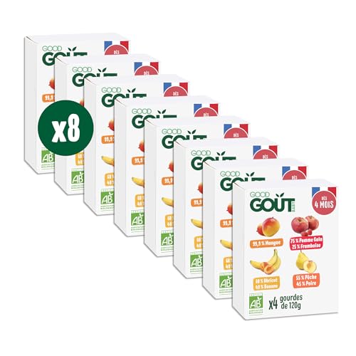 GOOD GOÛT - Gourdes Variety Fruits - 4 Compotes Bébé - Dès... - Jardin & Extérieur Amazon France à 31.99€