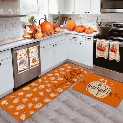 Fall Kitchen Rugs and Mats Set of 2 Piece Non-Slip Washable... - Maison & Cuisine Amazon Royaume-Uni à 13.02€