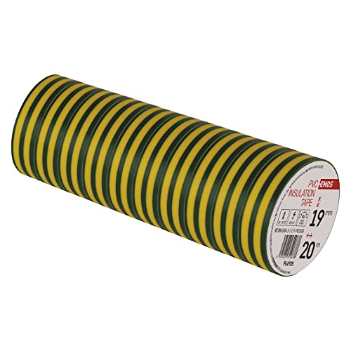 EMOS 10 nastri isolanti in PVC giallo/verde 19 mm x 20 m... - Amazon Italie à 10.90€