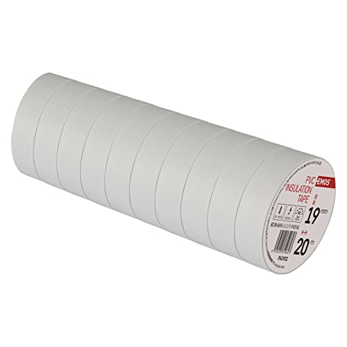 EMOS PVC-Isolierband Weiß 10er Pack, 19mm x 20m, 0,13mm... - Maison & Cuisine Amazon Allemagne à 10.33€