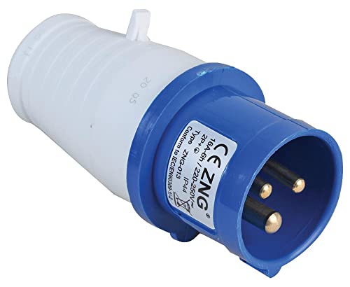 PRO ELEC 32A 230V Cable Mount CEE Plug – 2P+E, Blue, IP44... - Deal du jour à 3.61€