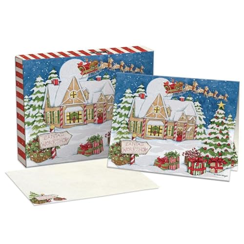 Lang Santa'S Workshop 1004894 Cartes de Noël en boîte - Livres & eBooks Amazon France à 10.33€
