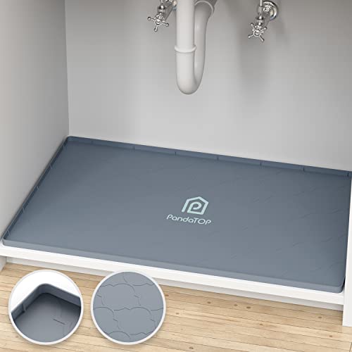 Under Sink Mat, 34" x 22" Silicone Kitchen Cabinet Tray... - Sports & Fitness en promo à 23.02€