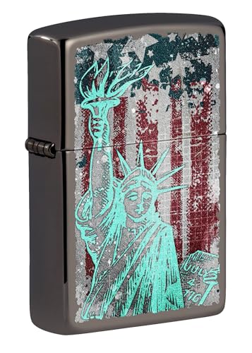 Zippo Sturmfeuerzeug - Statue of Liberty, Black Ice, Color... - Auto & Moto Amazon Allemagne à 30.48€