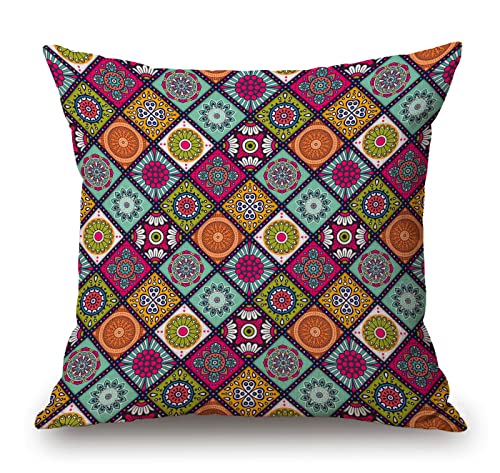 Decorative Bohemian Pillow Covers 18 x 18 inch, Colorful... - Maison & Cuisine Amazon Royaume-Uni à 0.90€