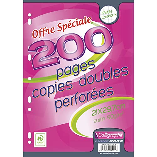 Calligraphe 9225C (Clairefontaine) - A Pack of Perforated... - Maison & Cuisine Amazon Royaume-Uni à 3.59€