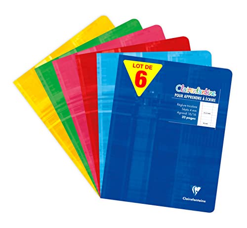 Clairefontaine 3795AMZC Lot de 6 Cahiers d'Écriture Agrafés... - Auto & Moto Amazon France à 6.20€