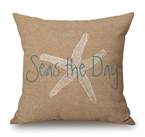 Housse de coussin vintage avec motif étoile de mer sur... - Auto & Moto Amazon France à 2.00€